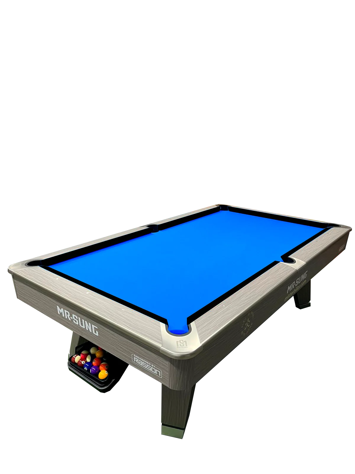 Mesa de billar con paño AZUL REY - Perspectiva 2